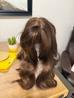 Natural Brown Women's Hair Topper - Seamless Blend Volumizer